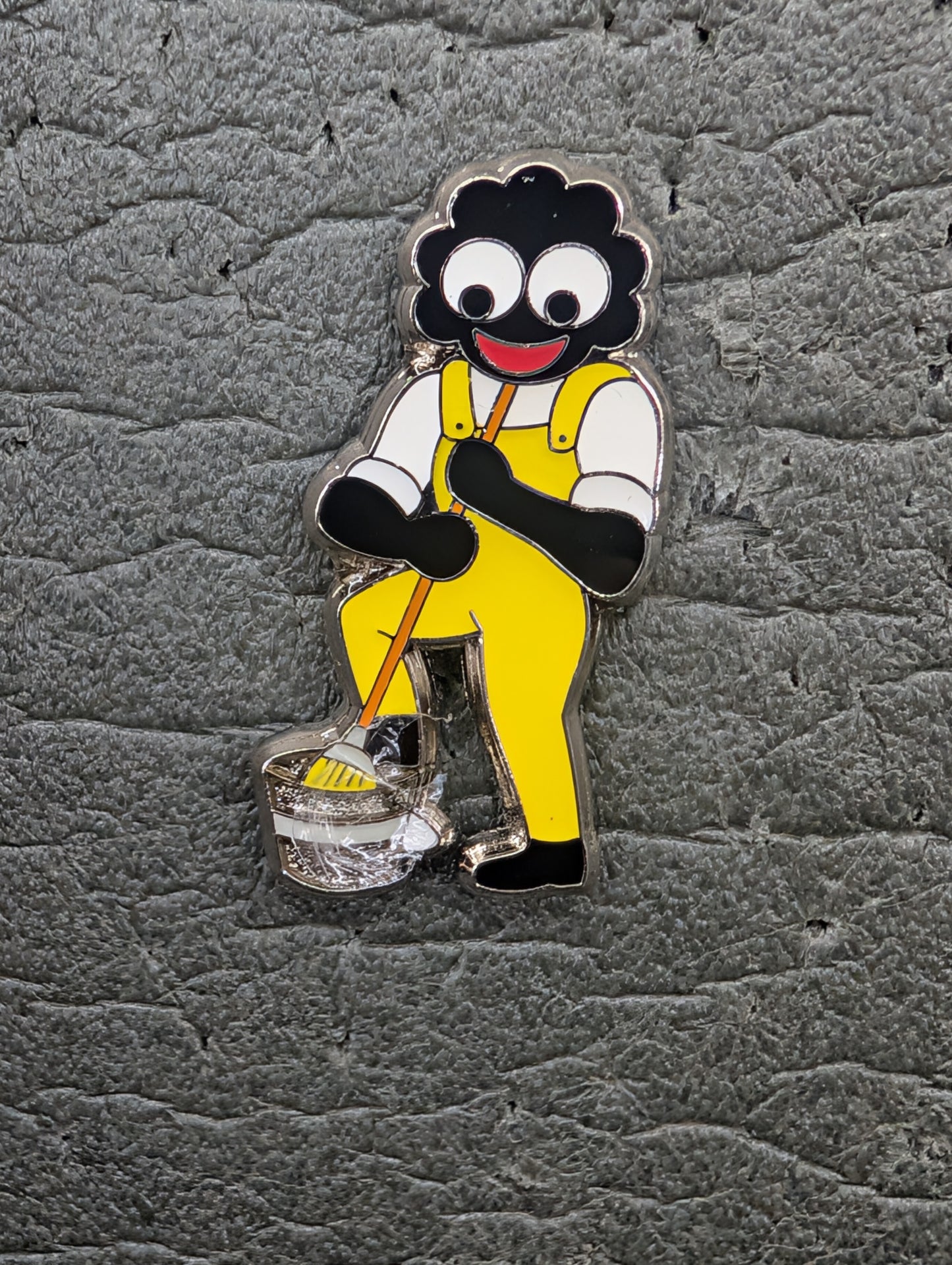 Cleaner Yellow Overalls Unenamelled Bucket