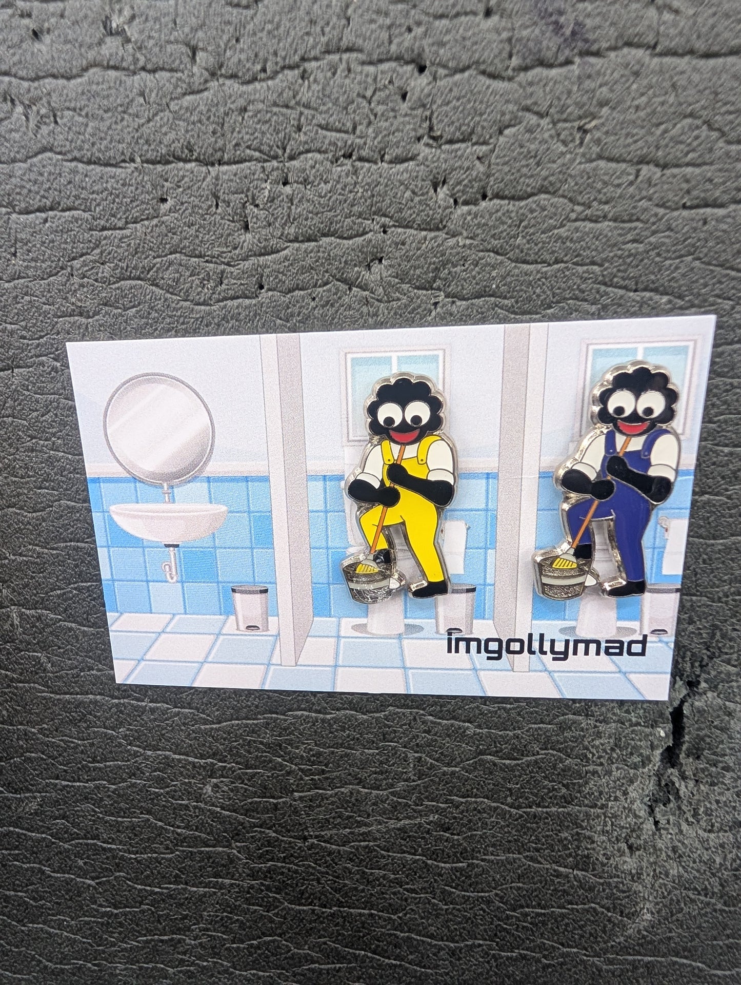 Cleaners Special Unenamelled Bucket Pair of Badges