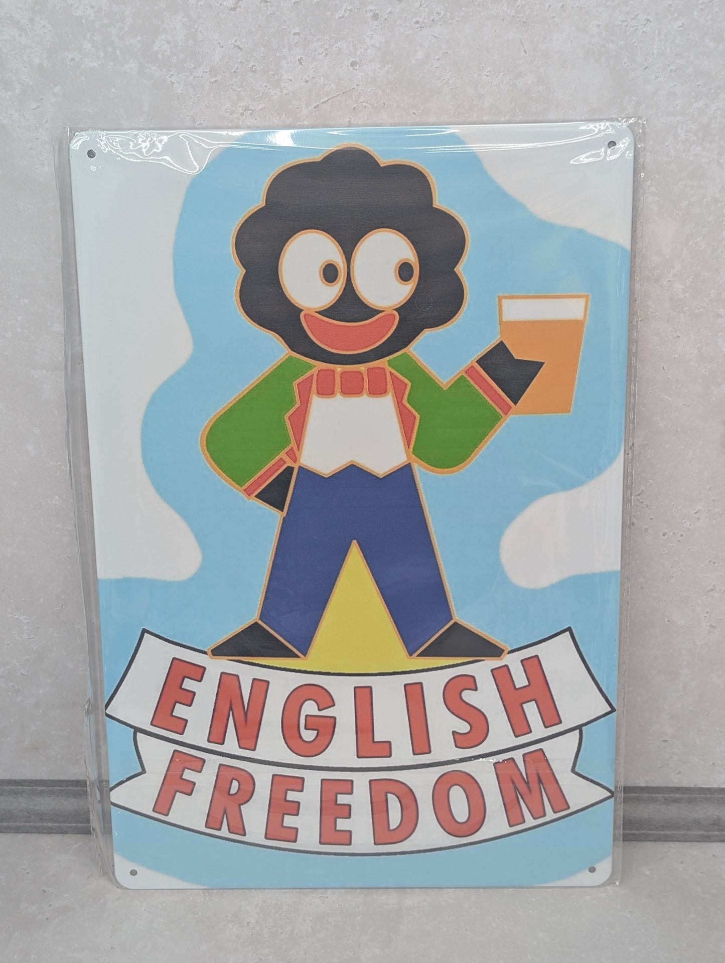 English Freedom Tin Sign 300mmx200mm