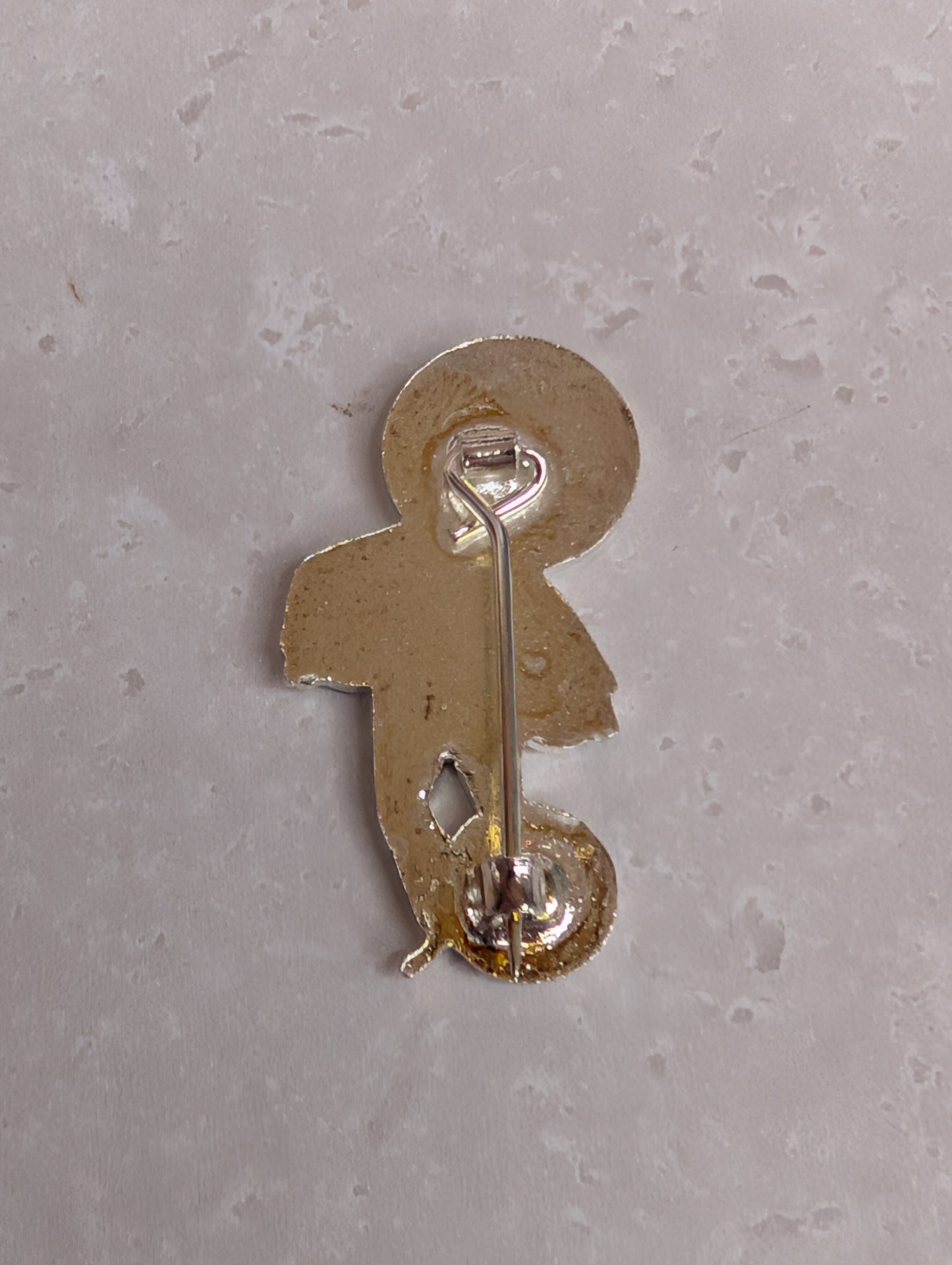 Footballer Golly Unenamelled Silver Finish