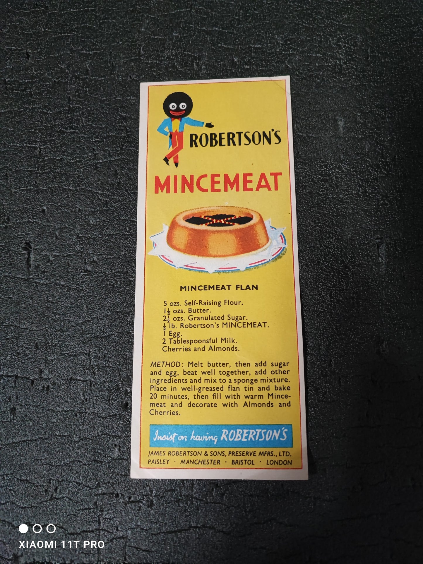 Mincemeat Flan Leaflet