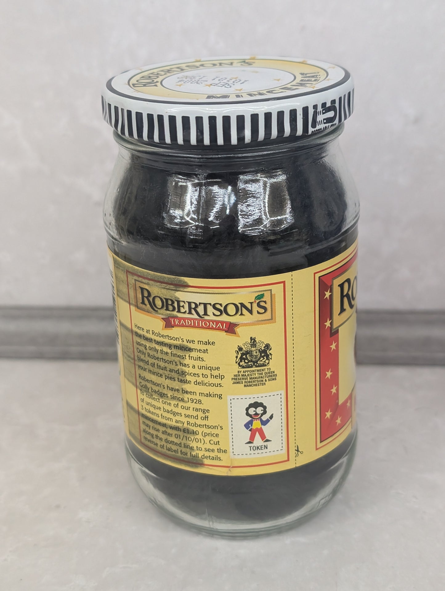 Robertsons Mincemeat Jar with Lid and Golly Token