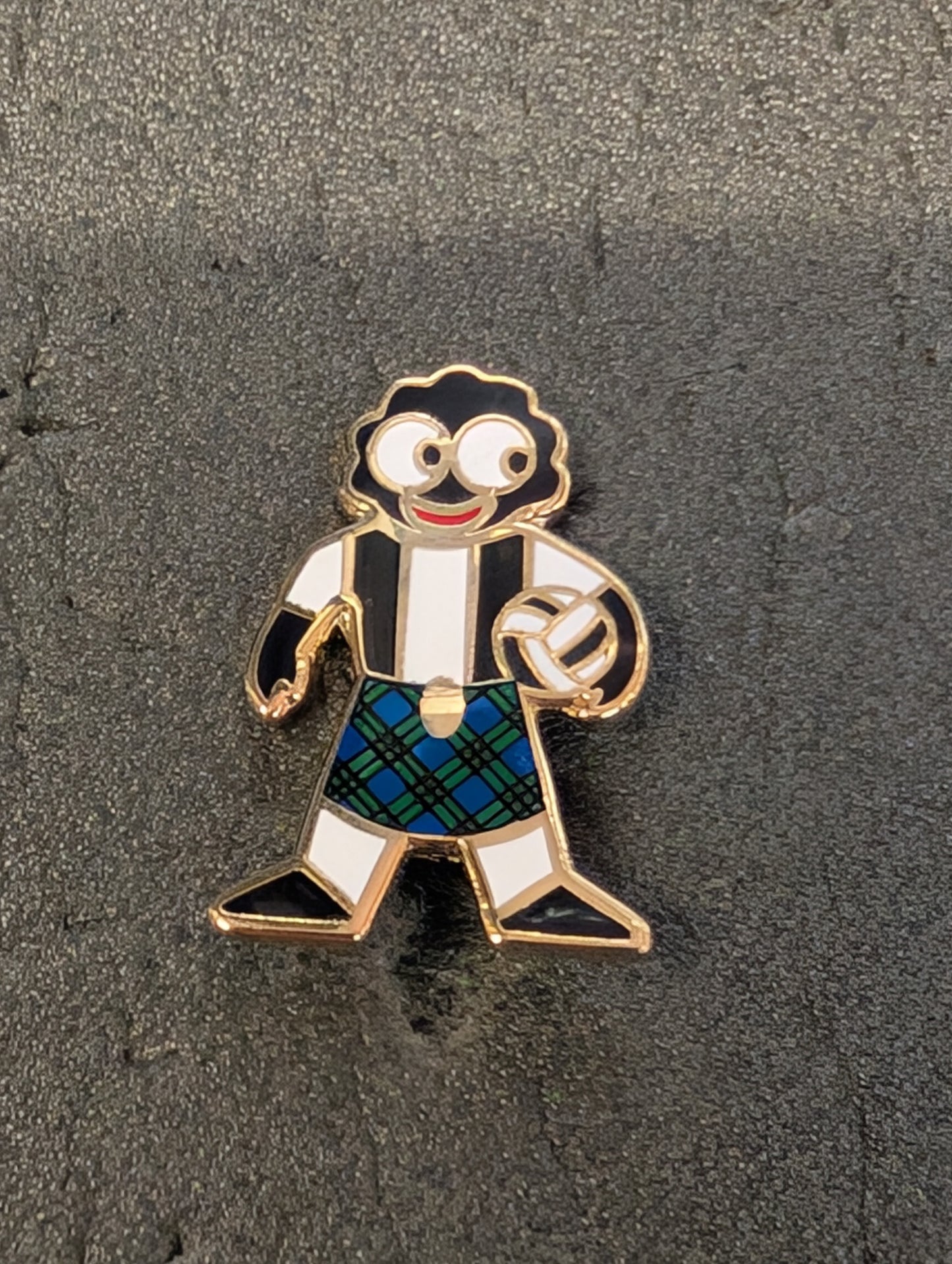 Scottish Footballer Black/White Top