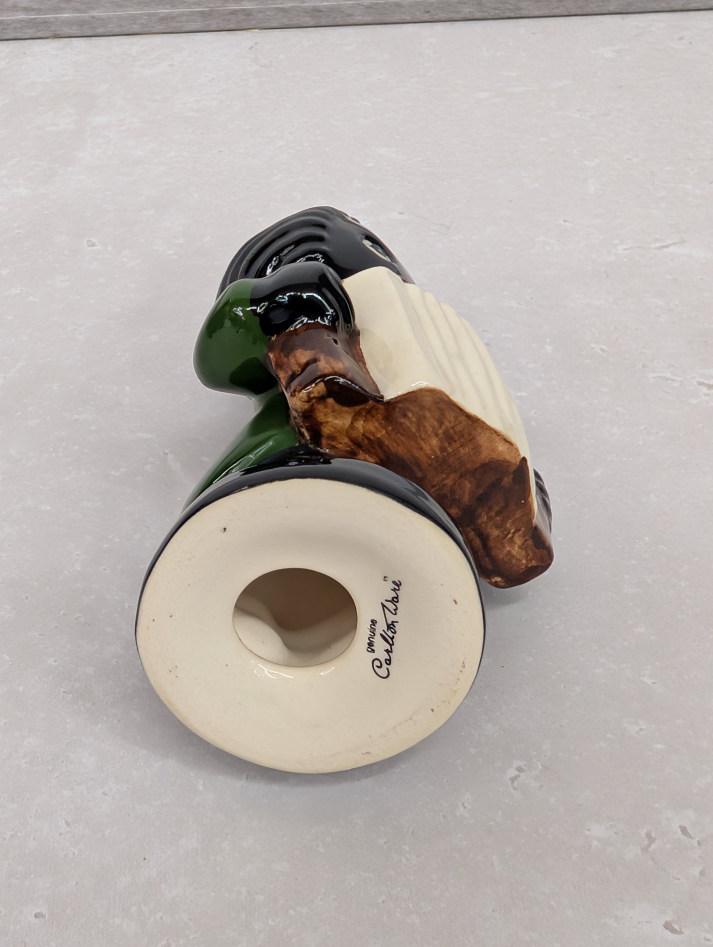 Small Black Base Accordionist by Carltonware
