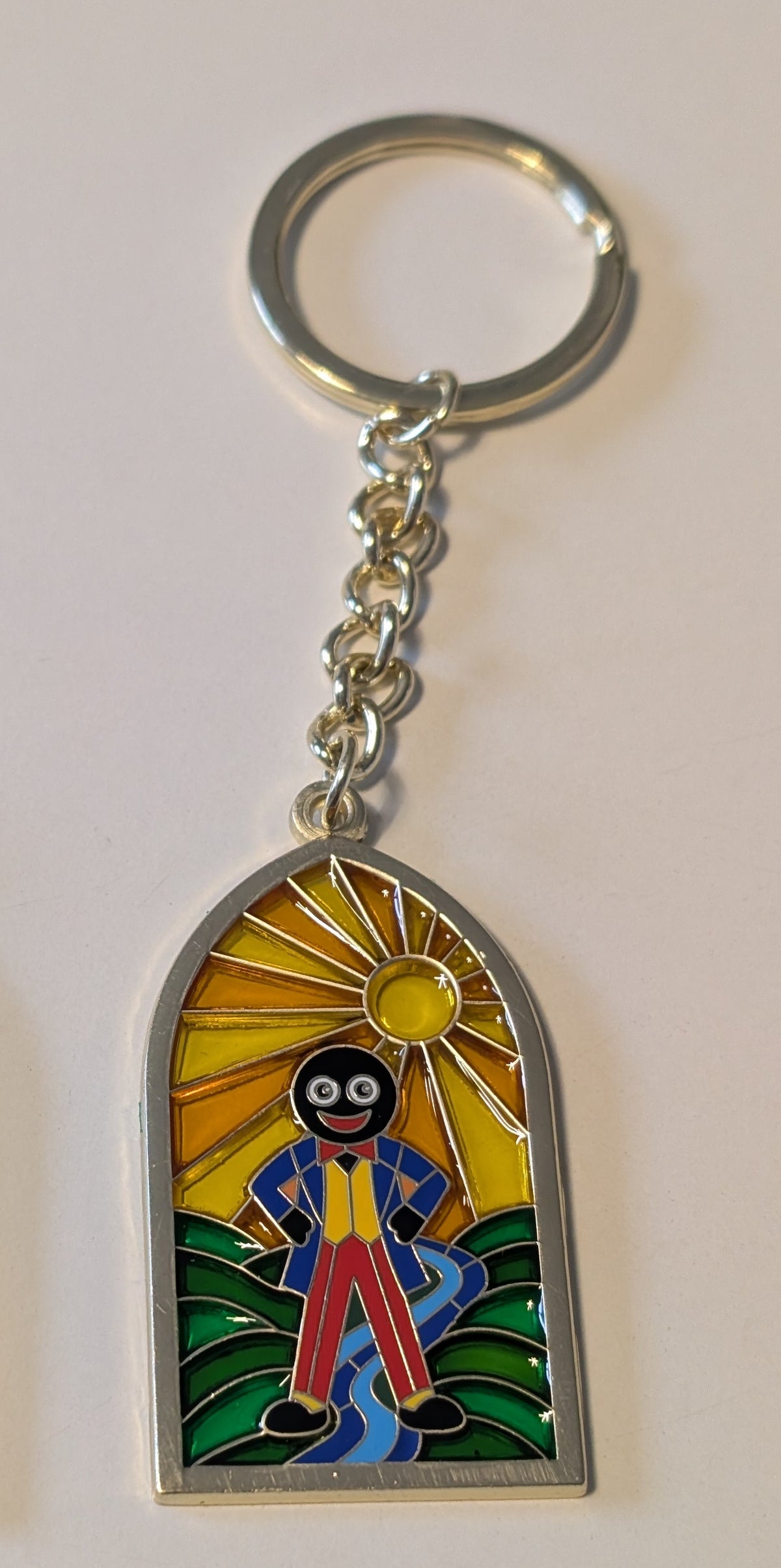 Stained Glass Keyring Yellow/Orange by imgollymad