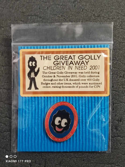 The Great Golly Giveaway Brass Badge in Original Packaging TGGG BLUE CARD