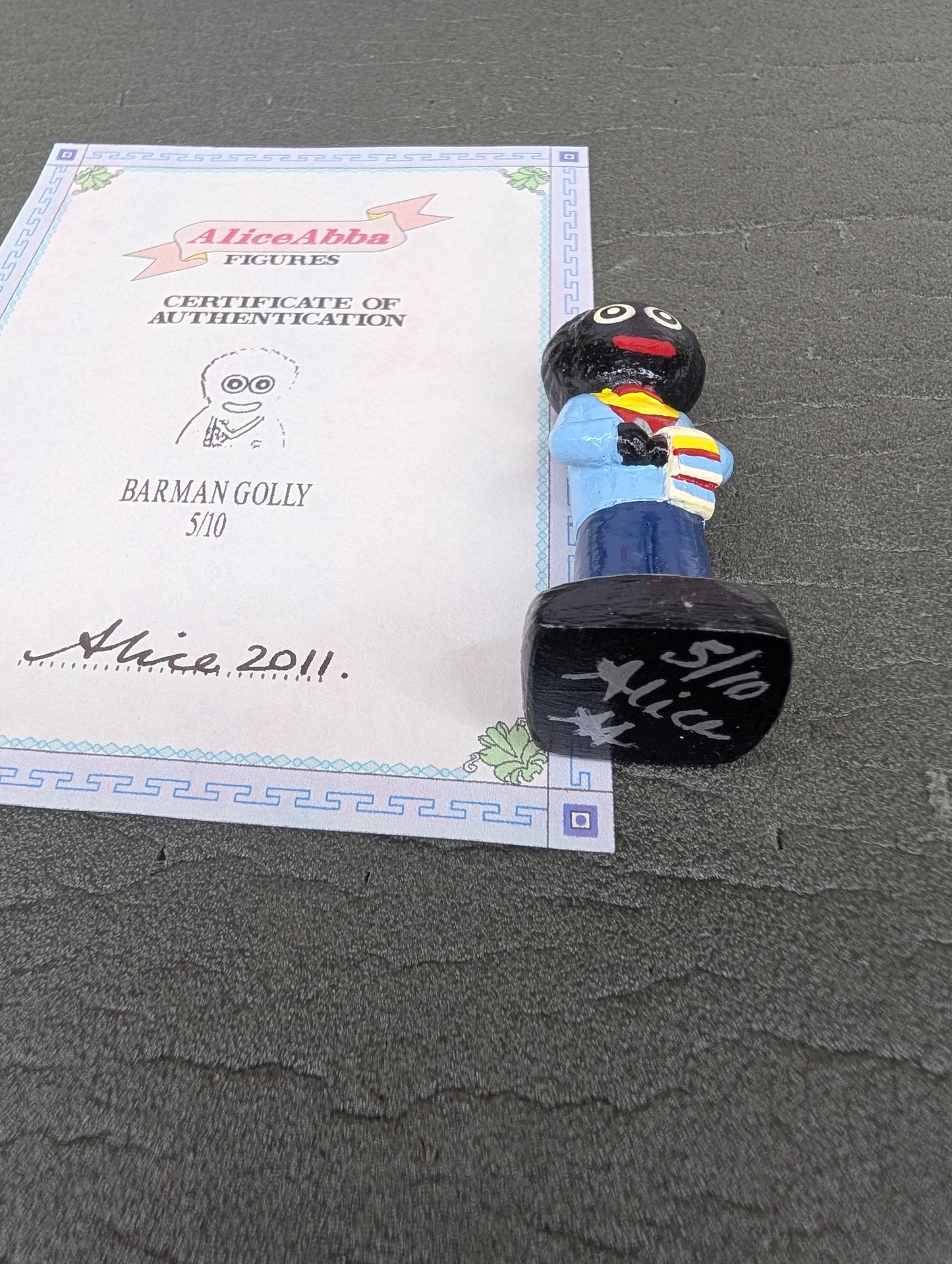 Alice Abba Barman Golly 5/10 Signed with Cert