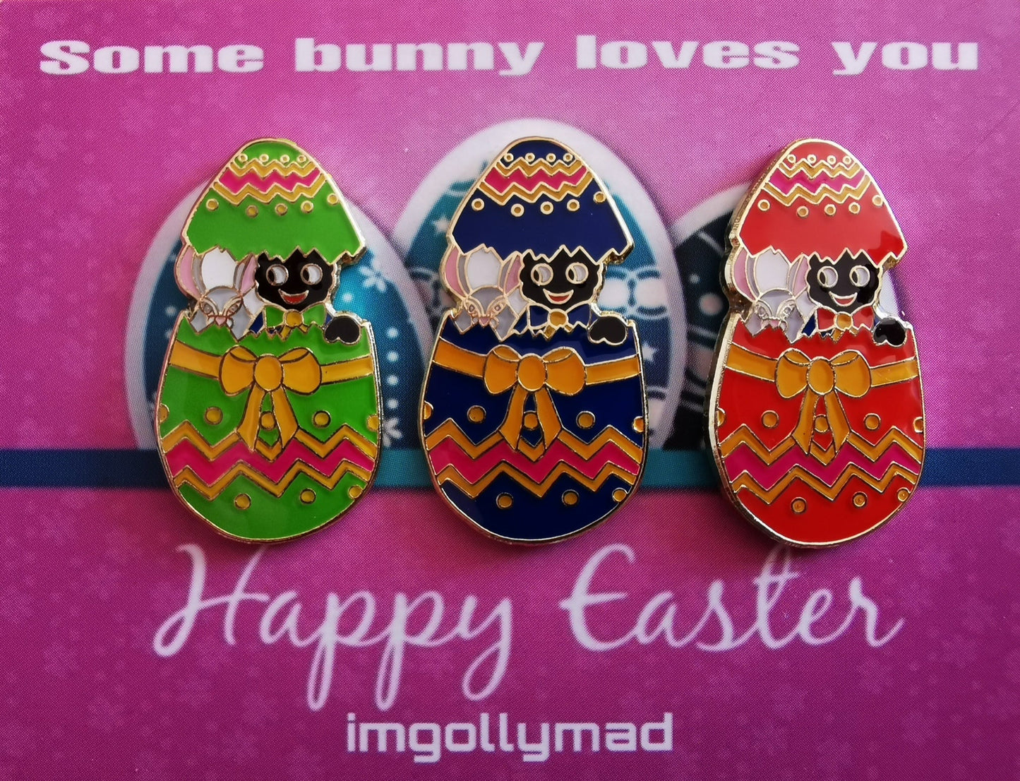 Easter Egg Trio of Badges image - GollyBadges.com