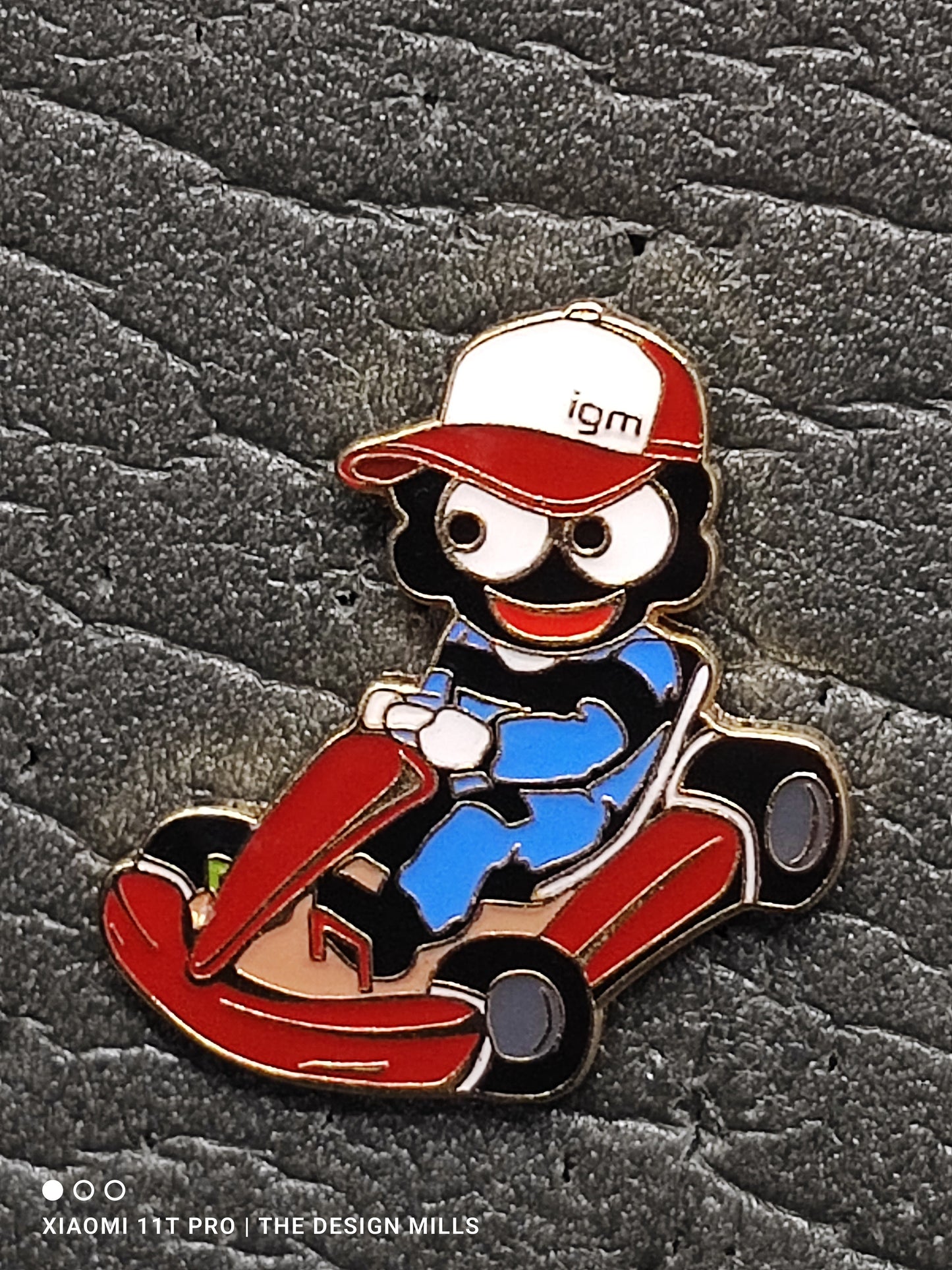GoKart Red with Gold Base Metal