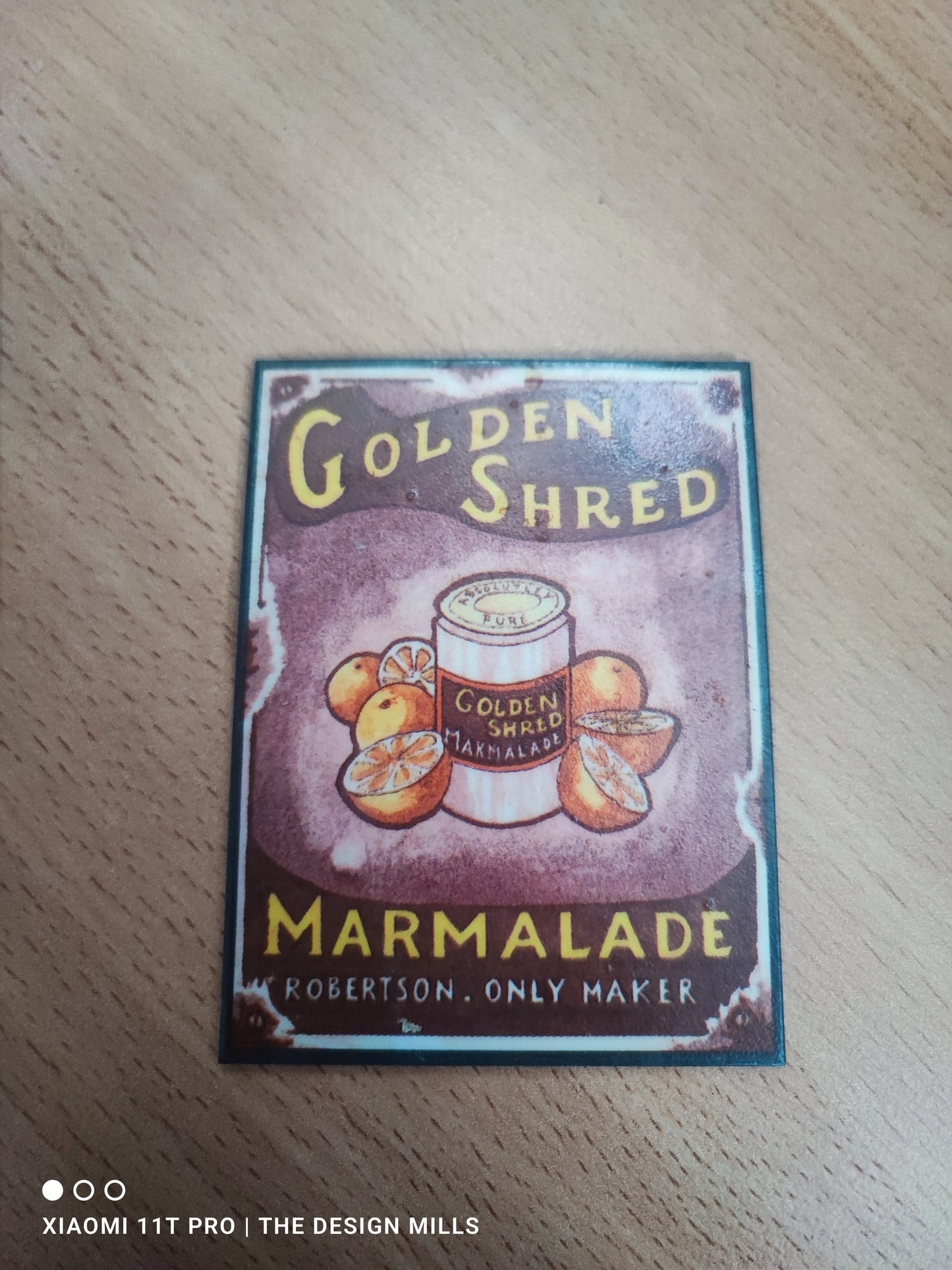 Golden Shred Jar Fridge Magnet