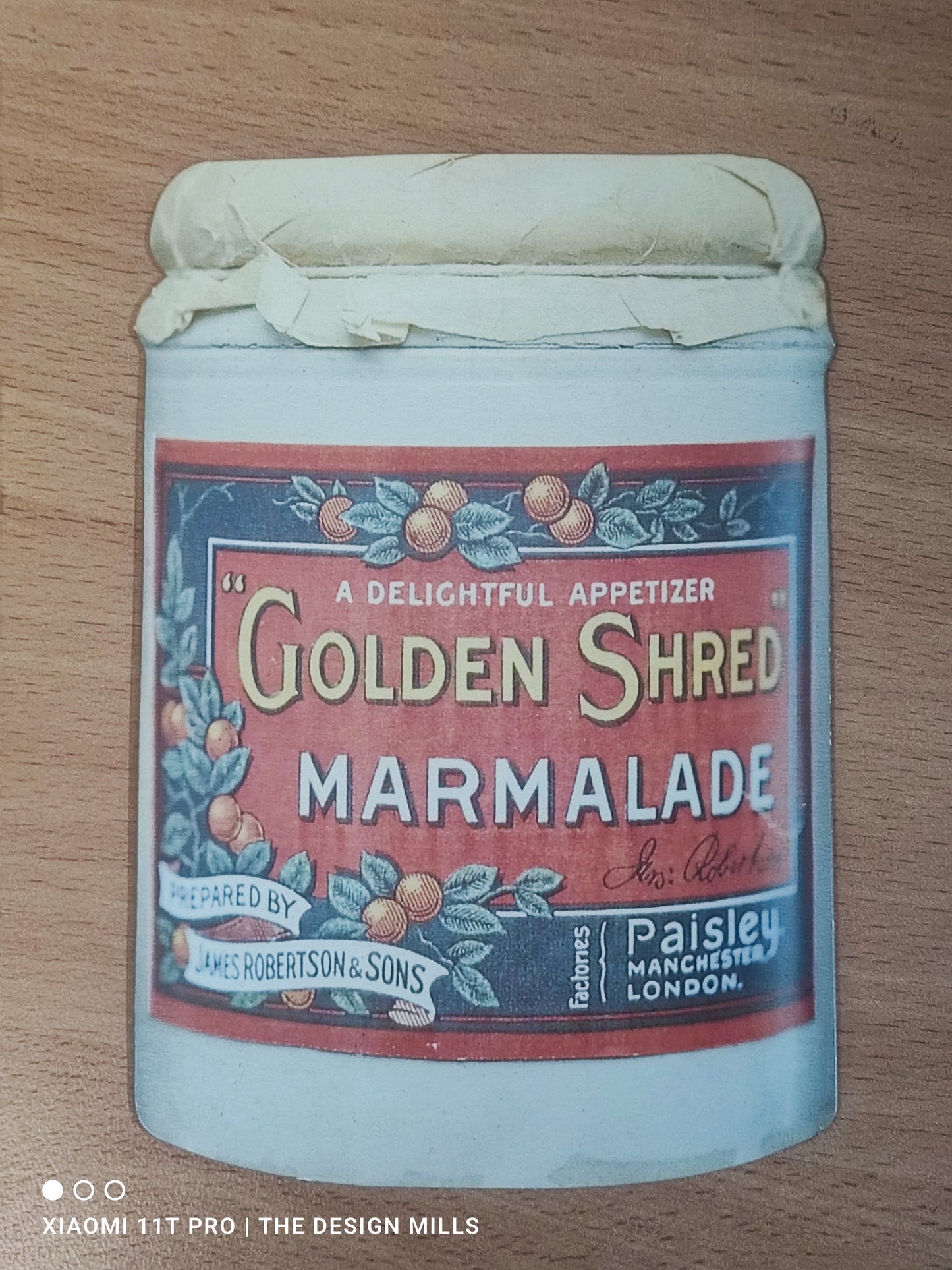 Golden Shred Marmalade Jar Postcard