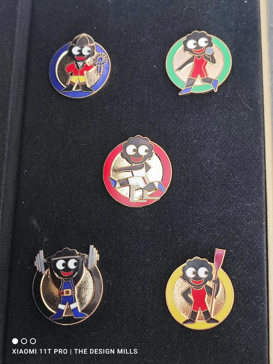 Gollympics Set of 5 Badges Boxed
