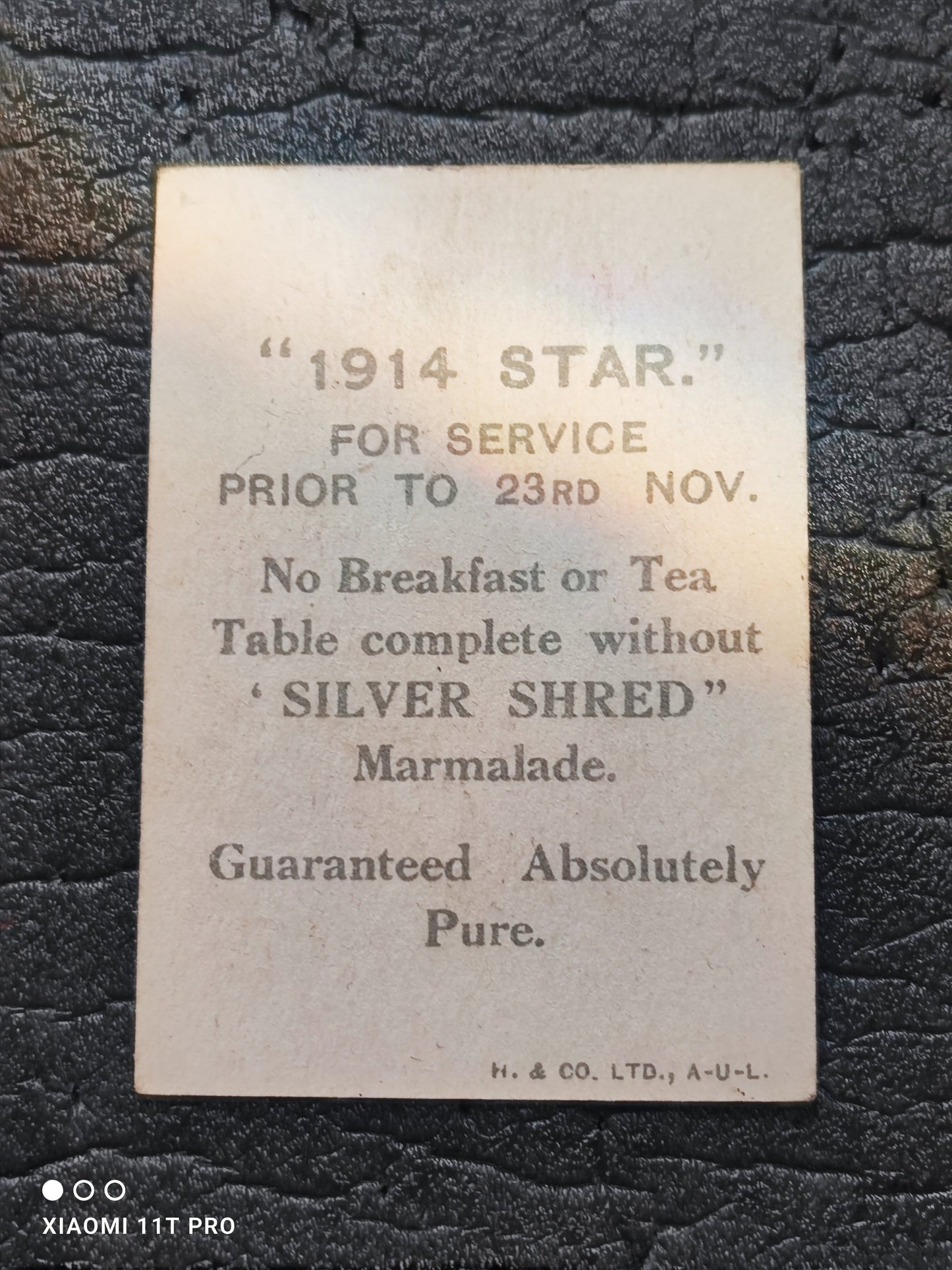 Medal Card - 1914 Star