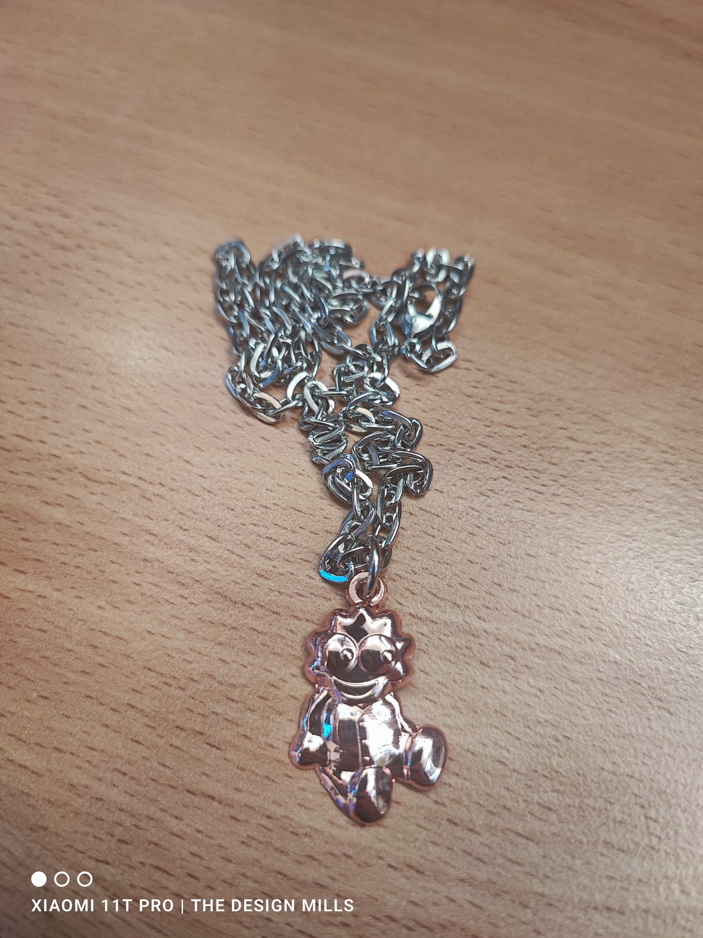 Rose Gold Coloured 3D Pendant on Chain