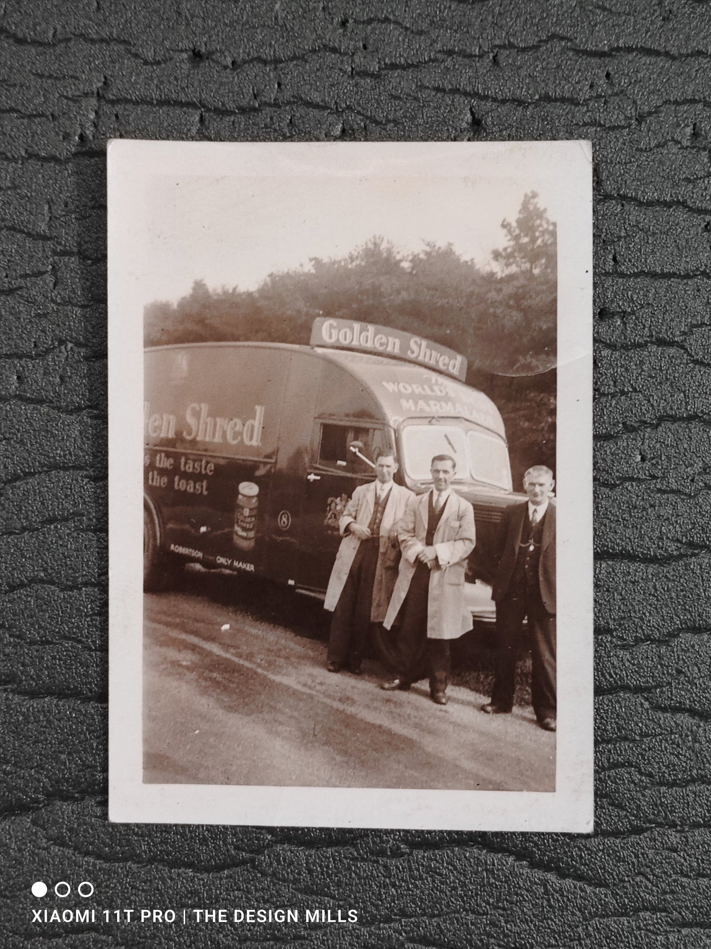 Small Original Photo 3 Men with Van