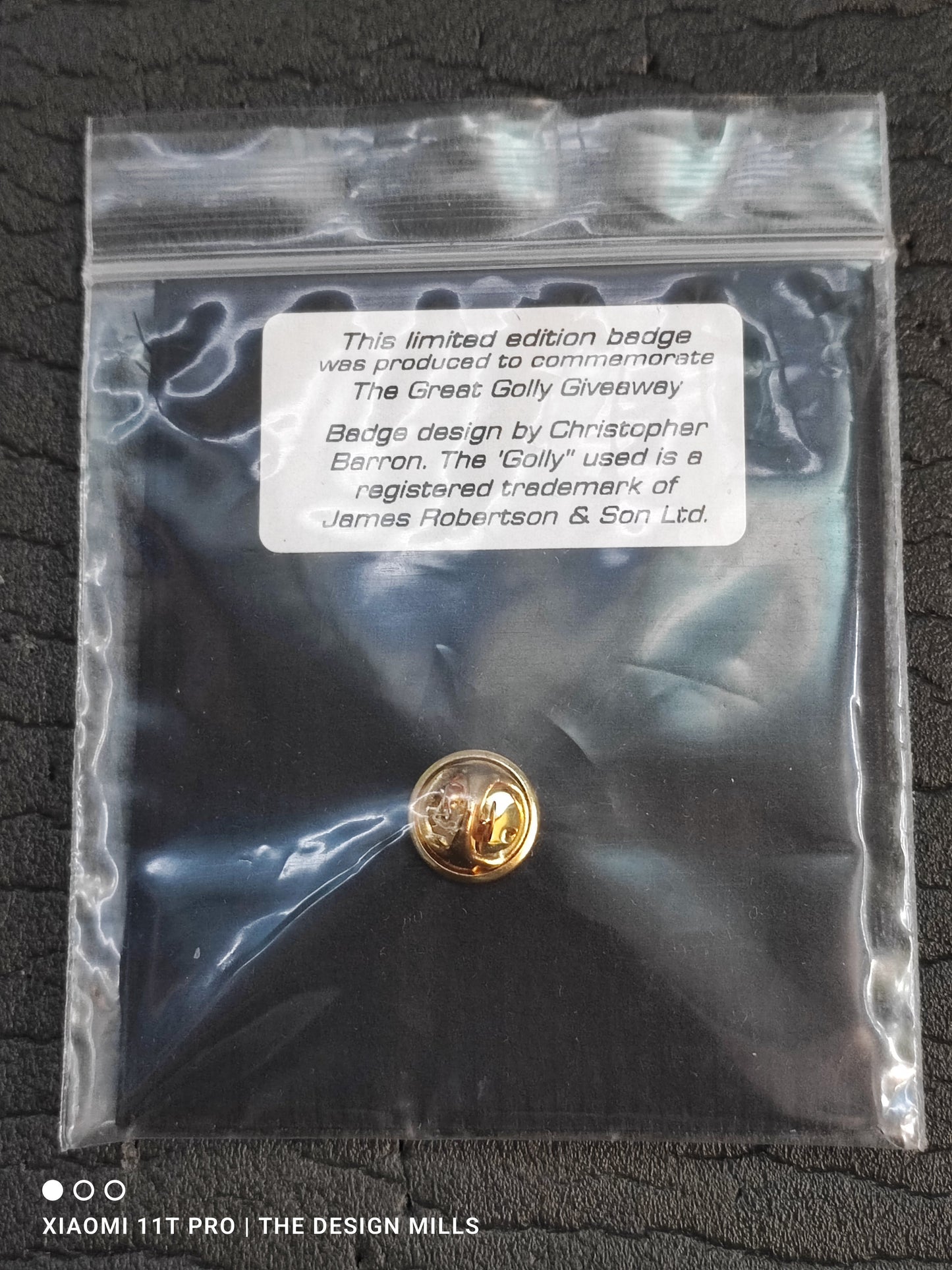 The Great Golly Giveaway Brass Badge in Original Packaging TGGG BLACK CARD