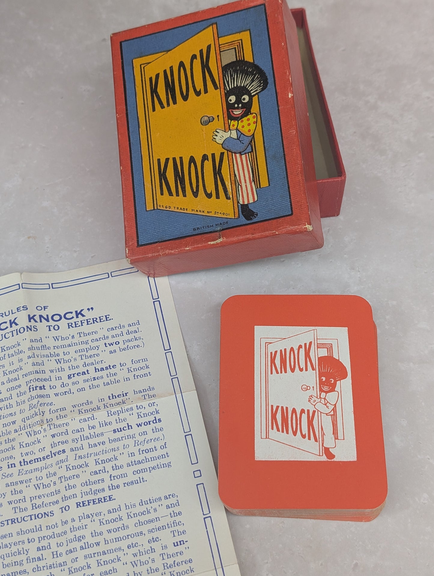 1930s Knock Knock Card Game