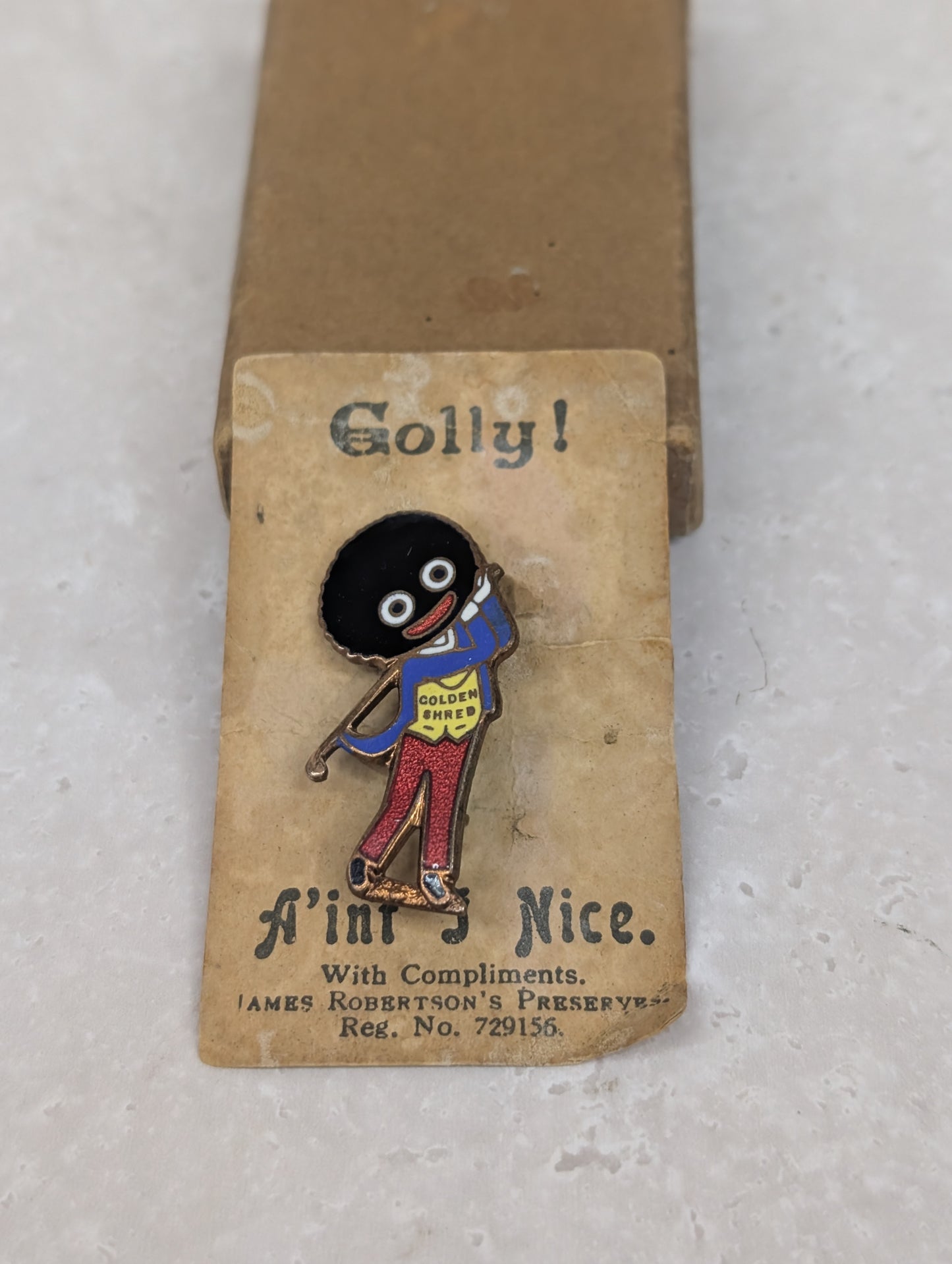 1930s Robertsons Golfer with Original Card and Box