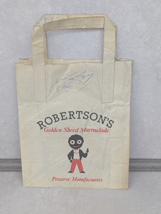 1970s Paper Bag Signed by Golly Girl Christina Hewson