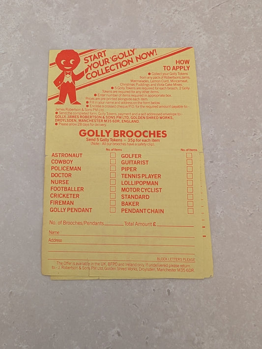 1980s Order Form