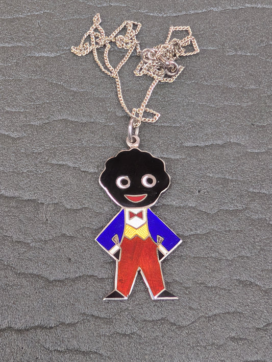 80s Standard Sterling Silver Pendant P6 39mm with Chain