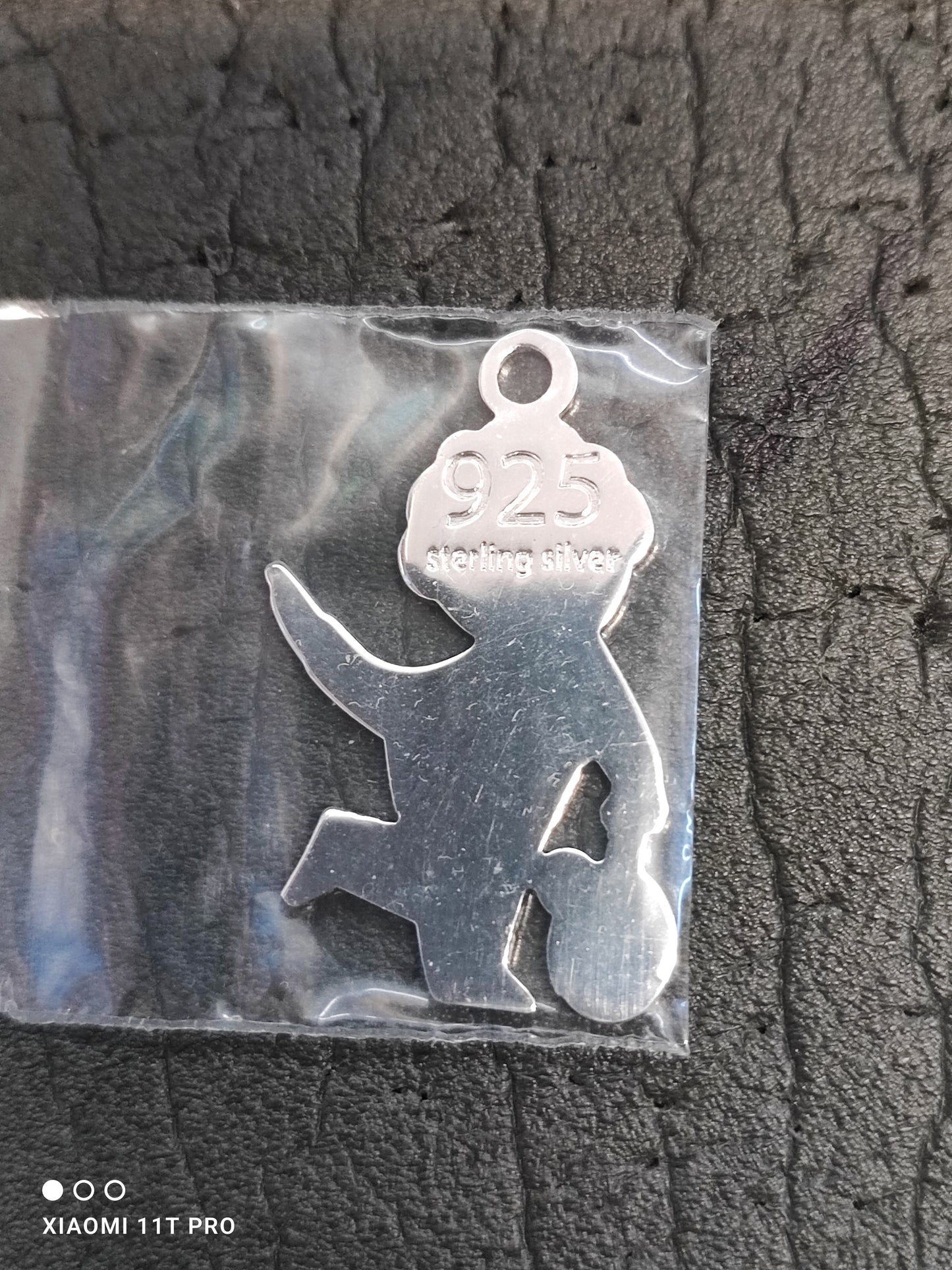 Action Tennis Sterling Silver Pendant