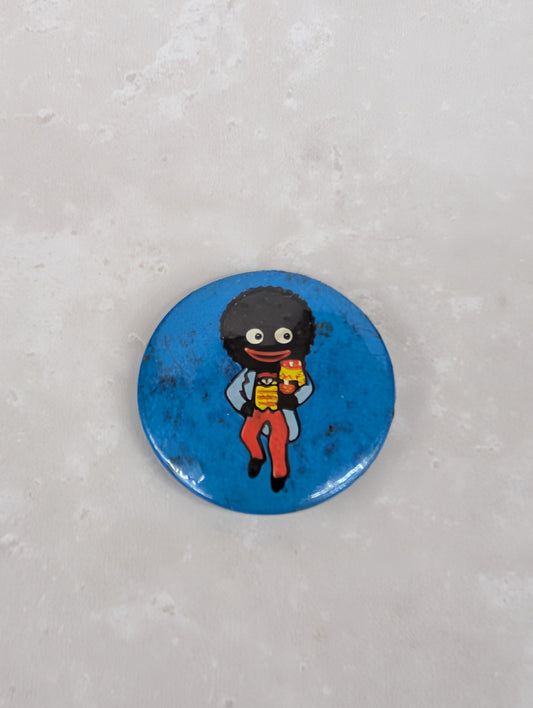 Blue 1950s Button Badge No Maker