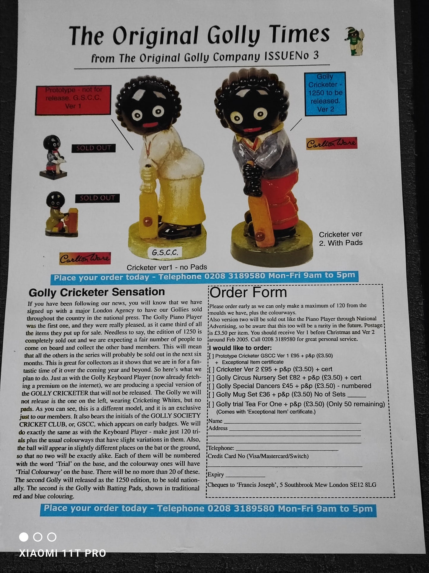 Carltonware Golly Times Leaflet