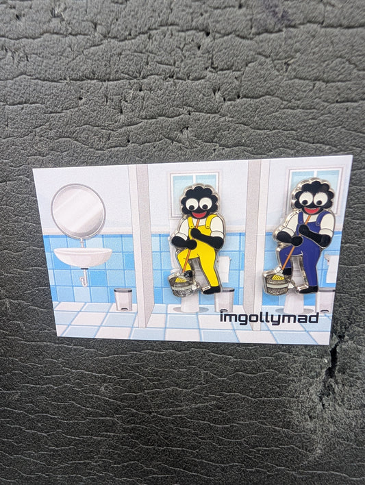 Cleaners Special Unenamelled Bucket Pair of Badges