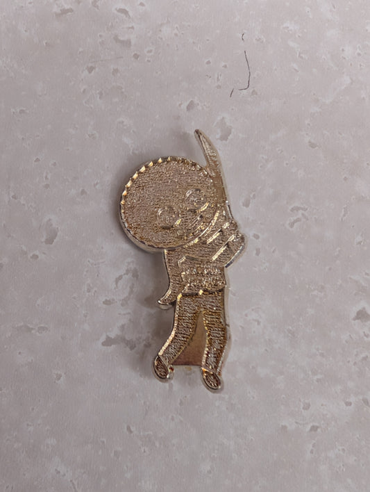 Cricketer Golly Unenamelled Silver Finish