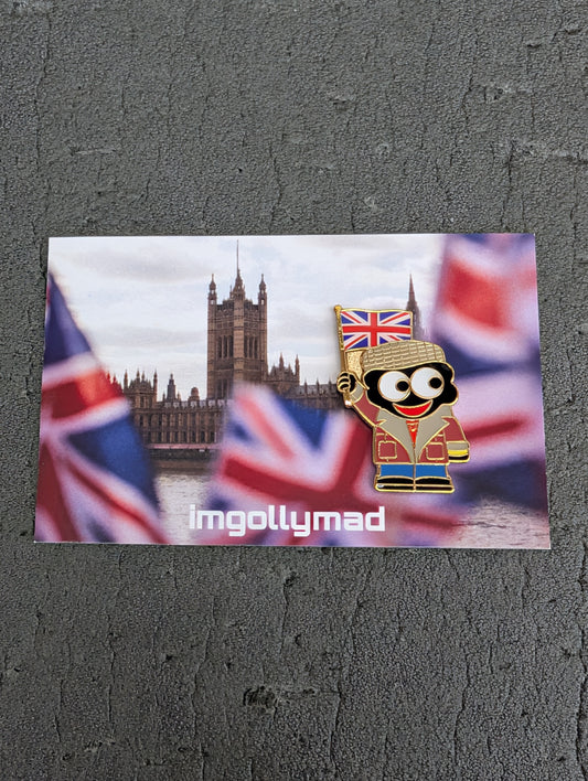 Delboy UK Flag Waver Badge