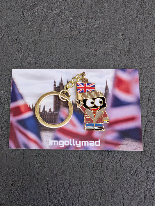 Delboy UK Flag Waver Keyring