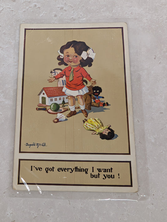 Donald McGill Postcard feat Golly