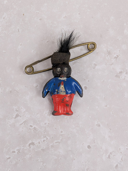 First Golly Badge. Tin with Hair c1920