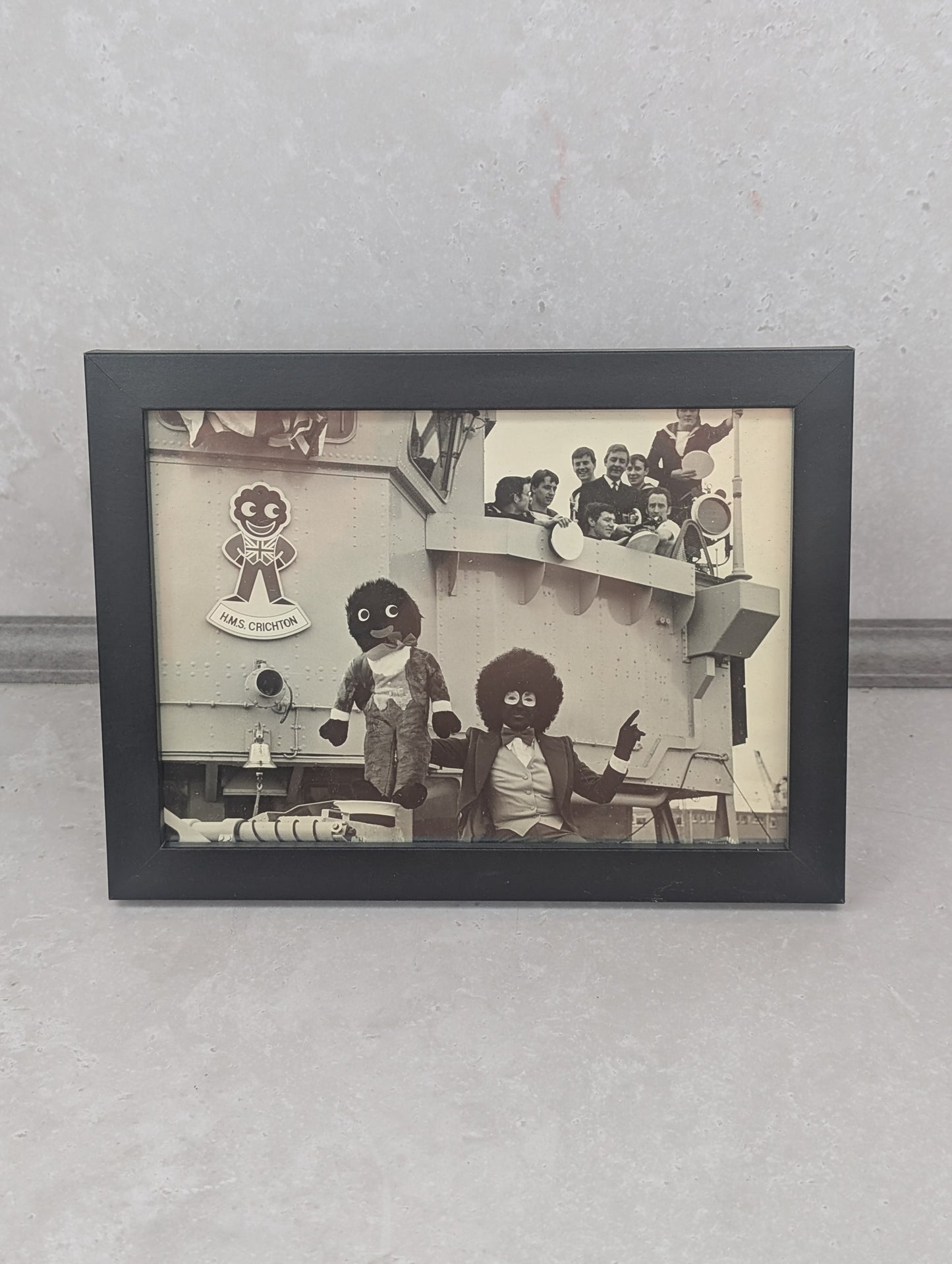 Framed Golly Girl Photo on HMS Crichton