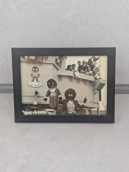 Framed Golly Girl Photo on HMS Crichton