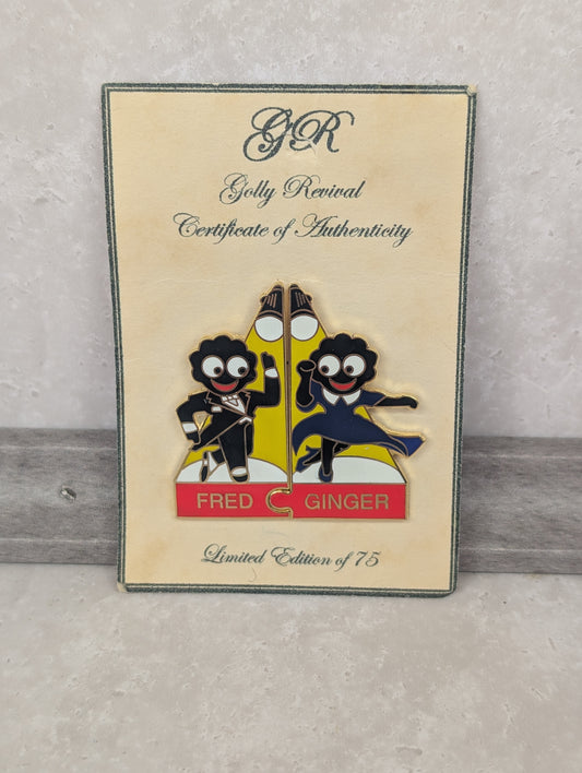 Fred and Ginger 2 Part Badge by Golly Revival