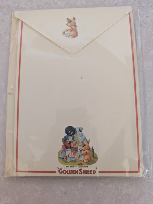 Golden Shred Writing Paper and Envelopes