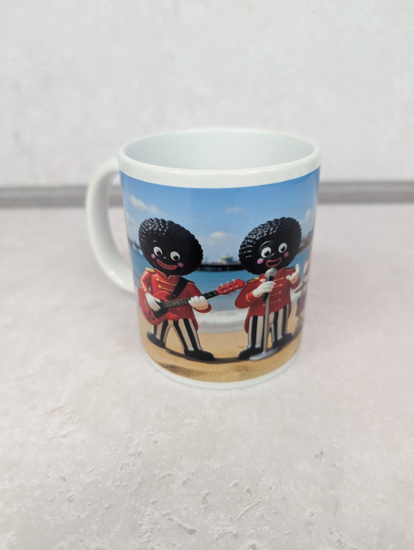 Golly Band on Beach Mug Brand New Boxed