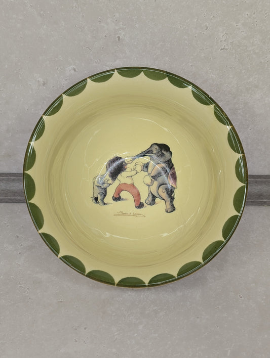 Golly Boxing Elephant Bowl by Carltonware