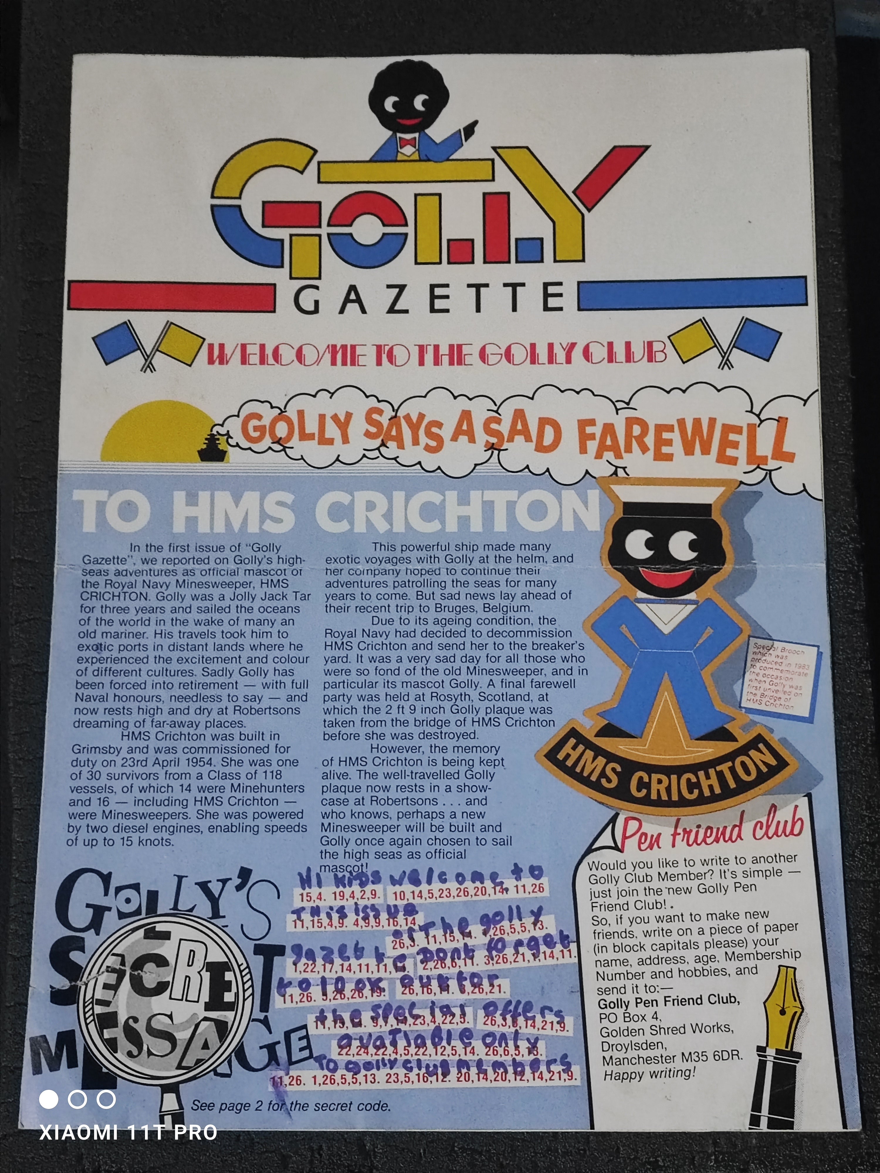 Golly Gazette HMS Special – GollyBadges.com
