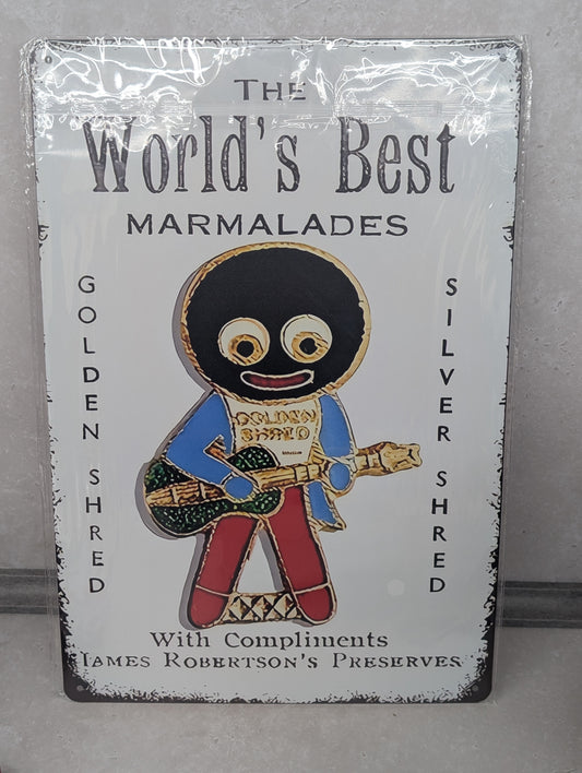 Golly Guitarist Tin Sign 300mmx200mm