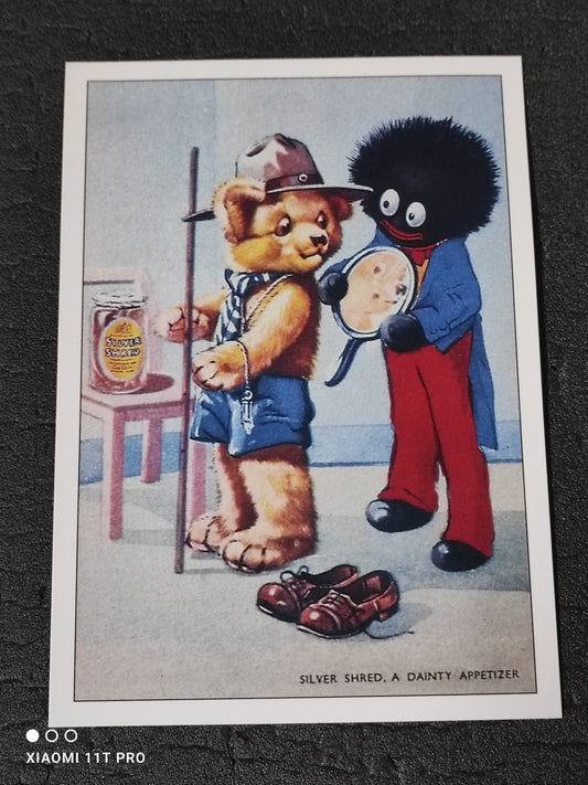 Golly and Bear Postcard