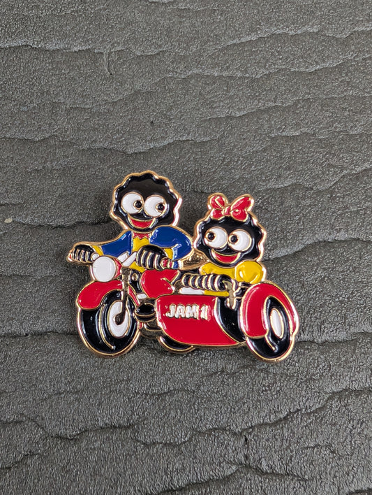 Golly and Golly Girl in Sidecar