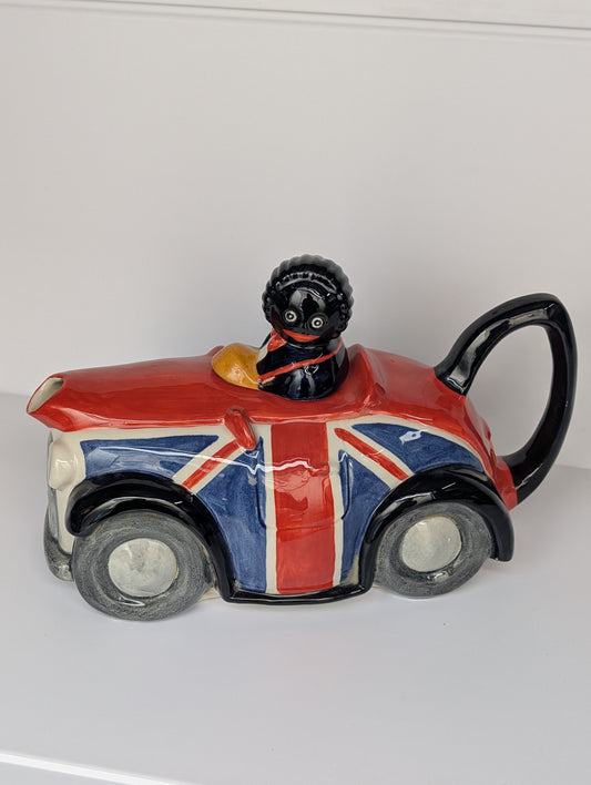 Golly in Union Jack Car Teapot by Carltonware