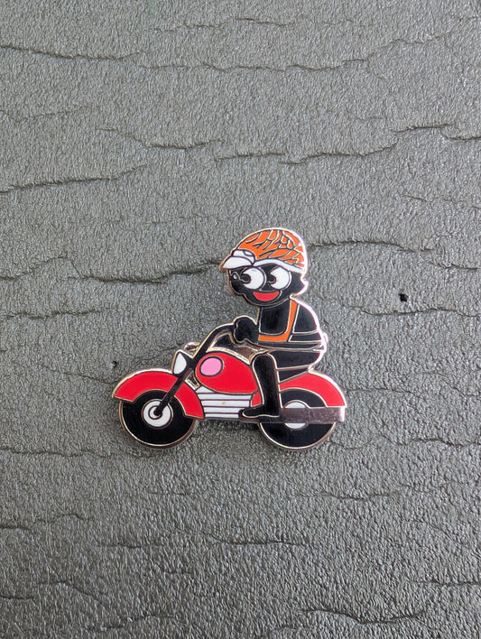 Golly on Red Motorbike