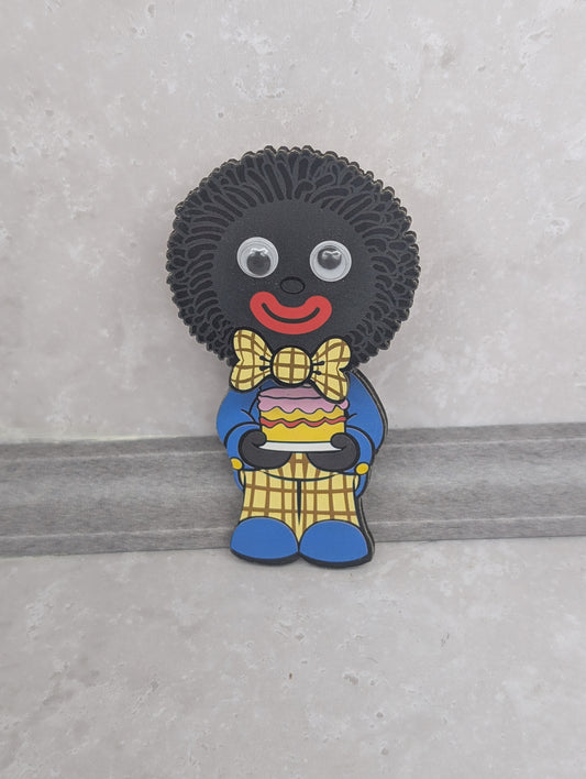 Golly with Cake Fridge Magnet with Hanging Peg