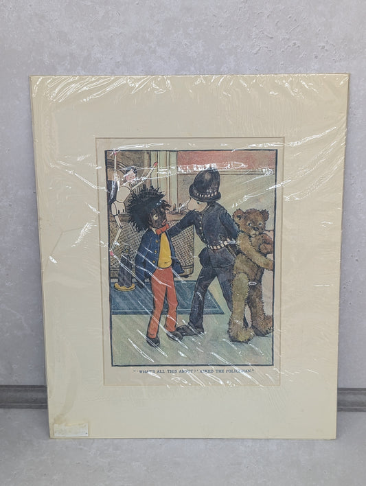 Golly with Policeman Original Print