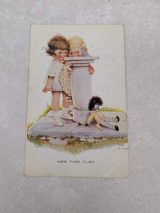 How Time Flies Postcard 1924