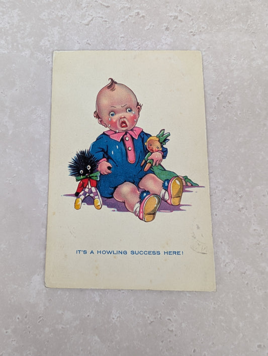 It's a Howling Success Here Postcard 1931